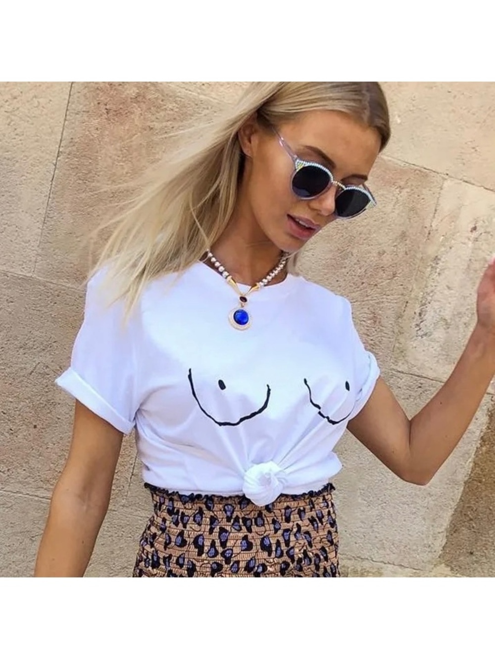 EUC Never Fully Dressed Boob Tee